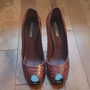 Via Spiga Peep toe  leather pumps